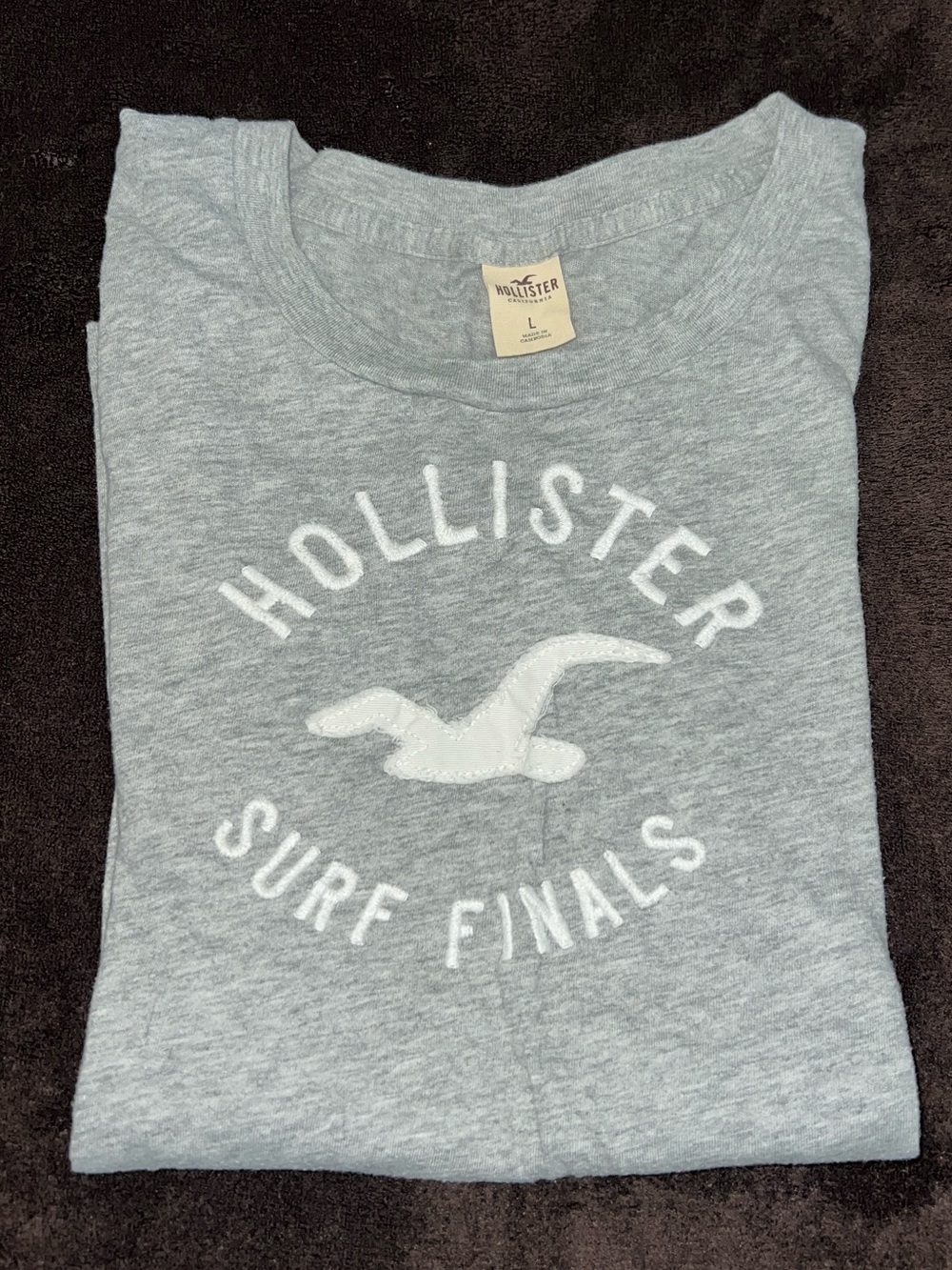 Hollister Gray 'Surf Finals' Logo Tee